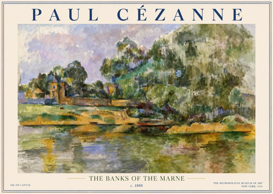 Paul Cézanne The Banks of the Marne No5 - Póster