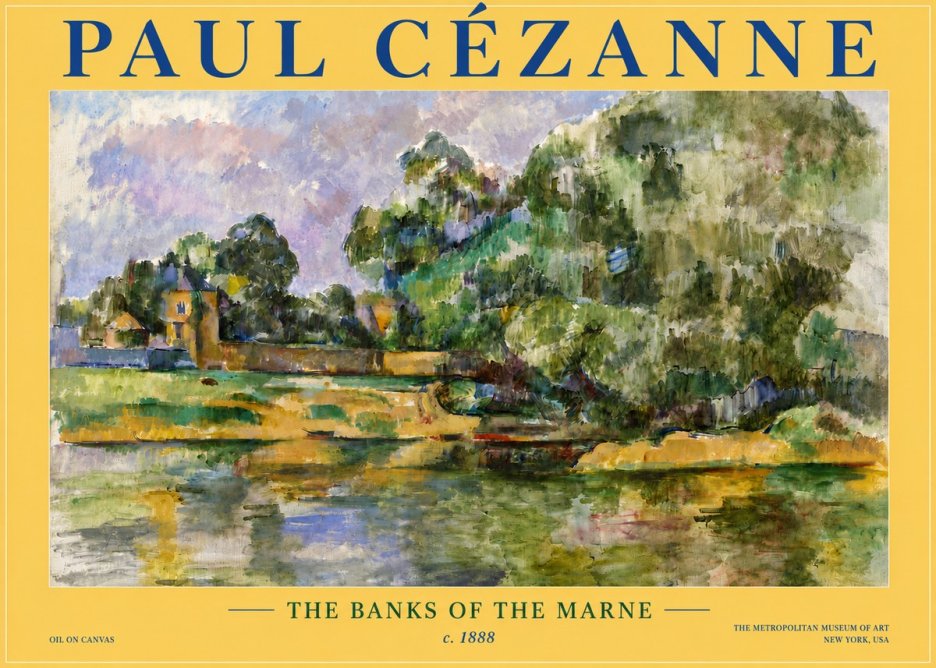 Paul Cézanne The Banks of the Marne No6 - Póster