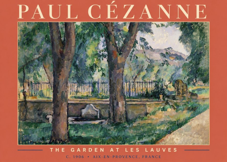 Paul Cézanne The Garden at Les Lauves No4 - Póster