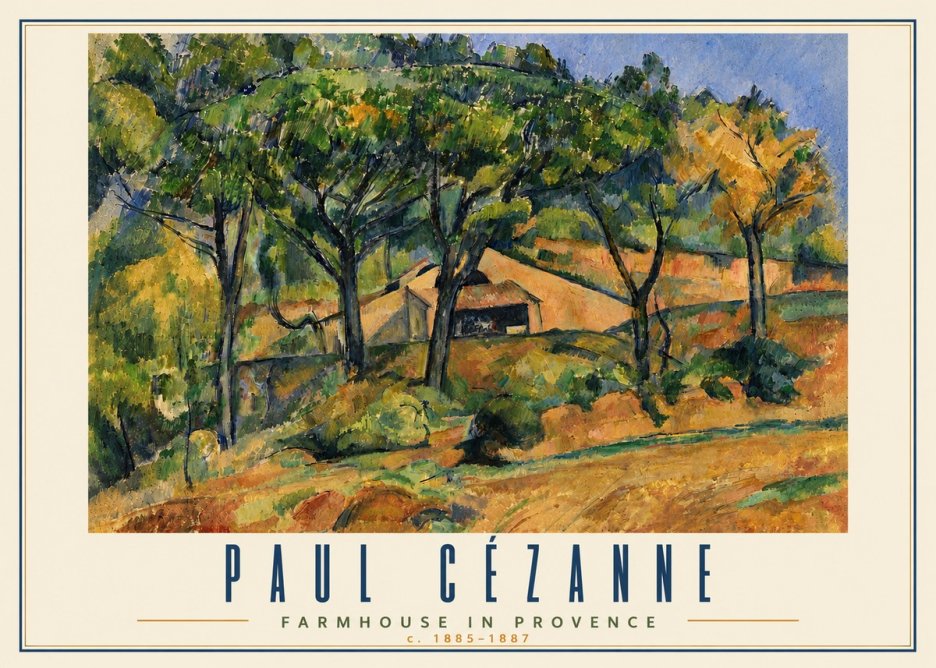 Paul Cézanne Farmhouse in Provence No4 - Póster