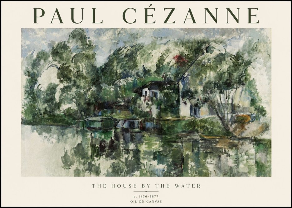 Paul Cézanne The House by the Water No1 - Póster
