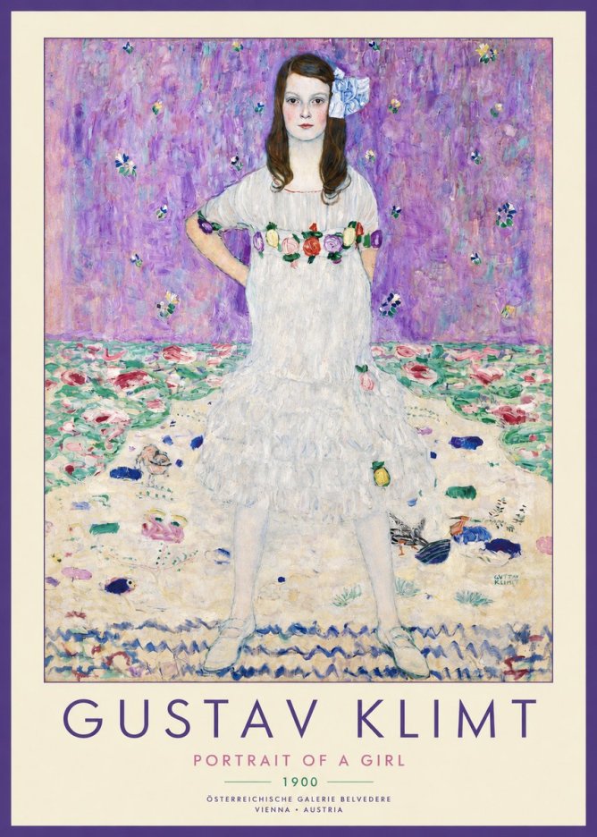 Klimt Portrait of a Girl No2 - Póster