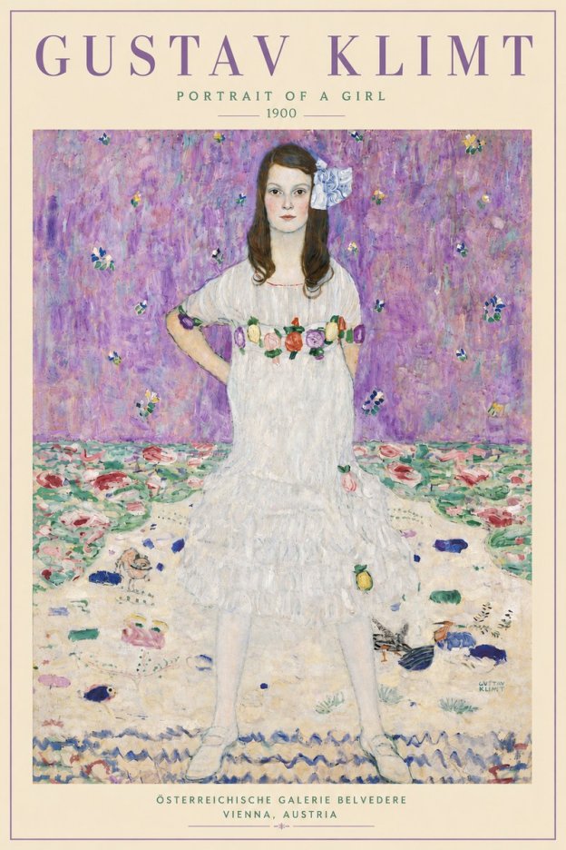 Klimt Portrait of a Girl No6 - Póster