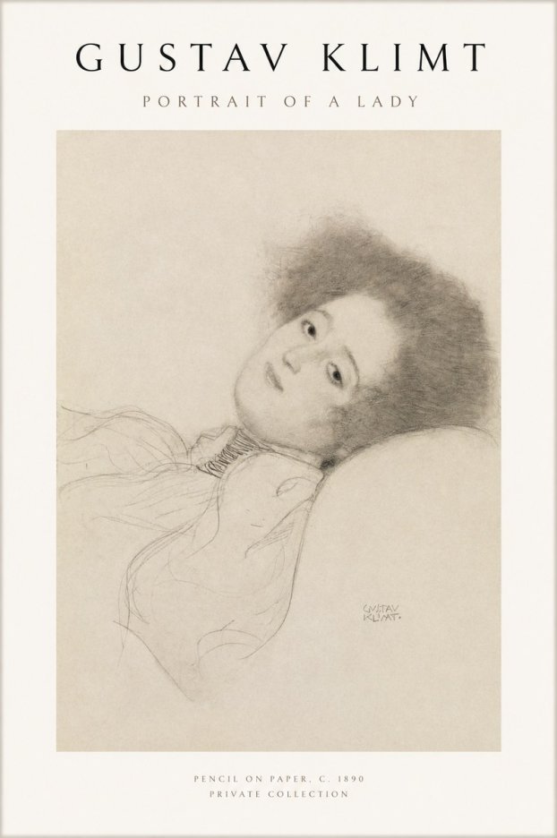 Klimt Portrait of a Lady No1 - Póster