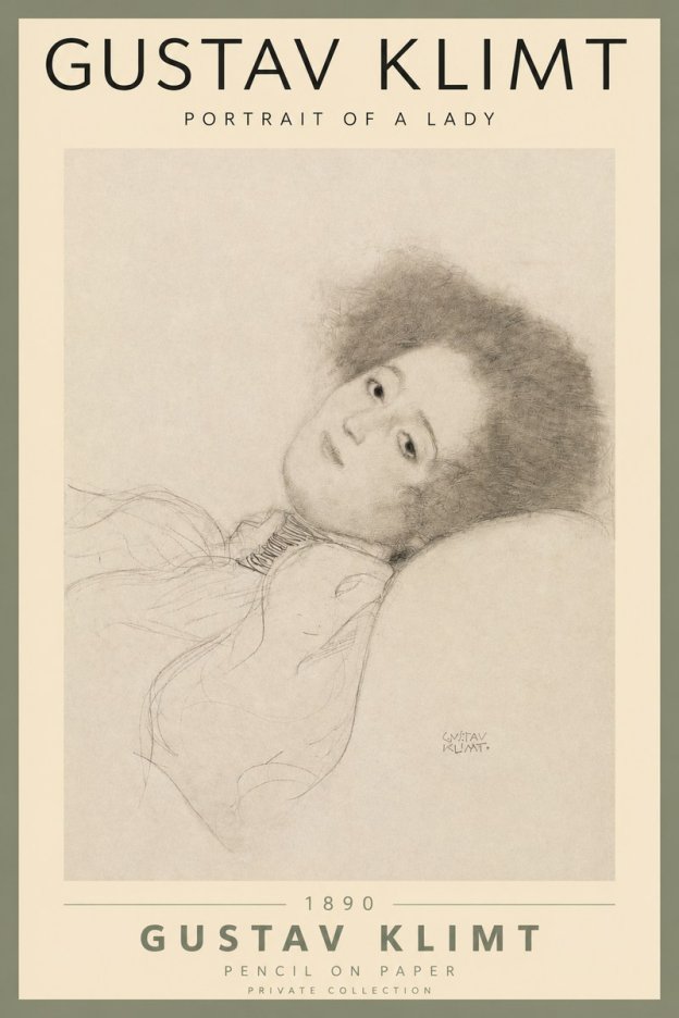 Klimt Portrait of a Lady No2 - Póster