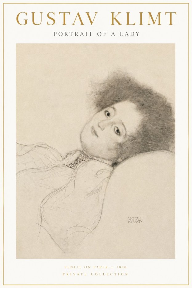 Klimt Portrait of a Lady No3 - Póster