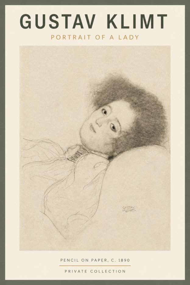 Klimt Portrait of a Lady No4 - Póster