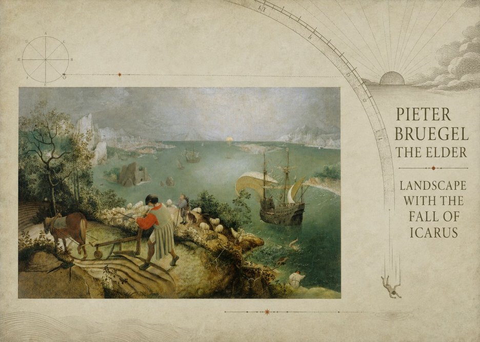 Pieter Bruegel Landscape with the Fall of Icarus I No6 - Póster