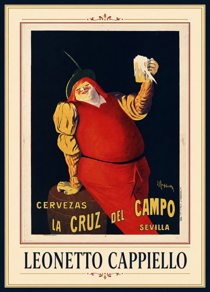 Leonetto Cappiello Cervezas La Cruz Del Campo No1 - Póster