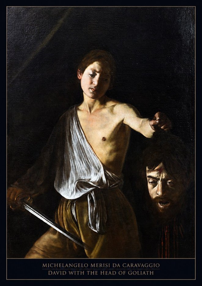 Michelangelo Merisi da Caravaggio David with the Head of Goliath II No5 - Póster
