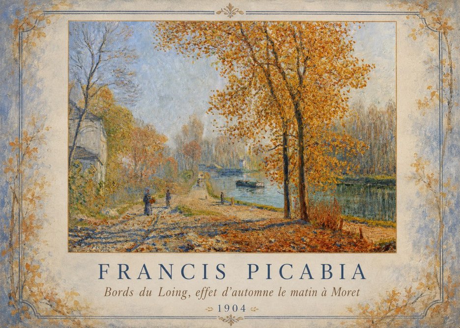 Francis Picabia Bords Du Loing, Effet D'automne Le Matin À Moret No1 - Póster