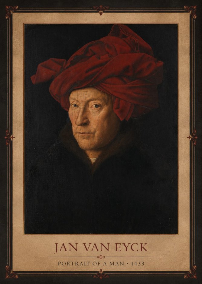 Jan van Eyck Portrait of a Man II No1 - Póster