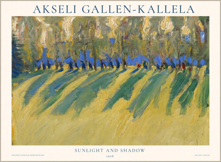 Akseli Gallen-Kallela Sunlit Field and Trees No2 - Póster