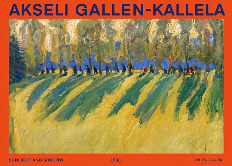 Akseli Gallen-Kallela Sunlit Field and Trees No3 - Póster