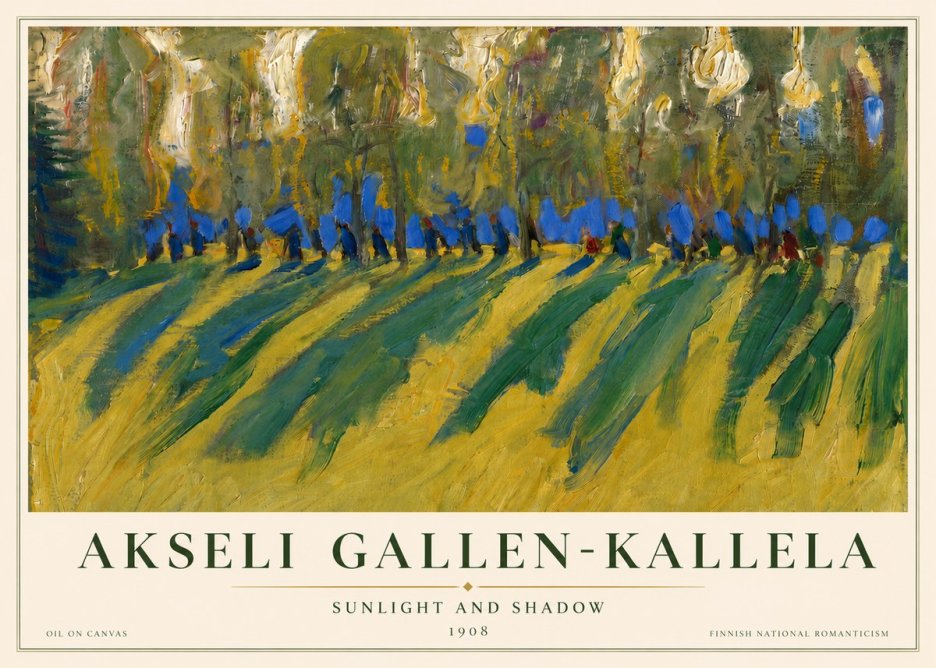 Akseli Gallen-Kallela Sunlit Field and Trees No4 - Póster