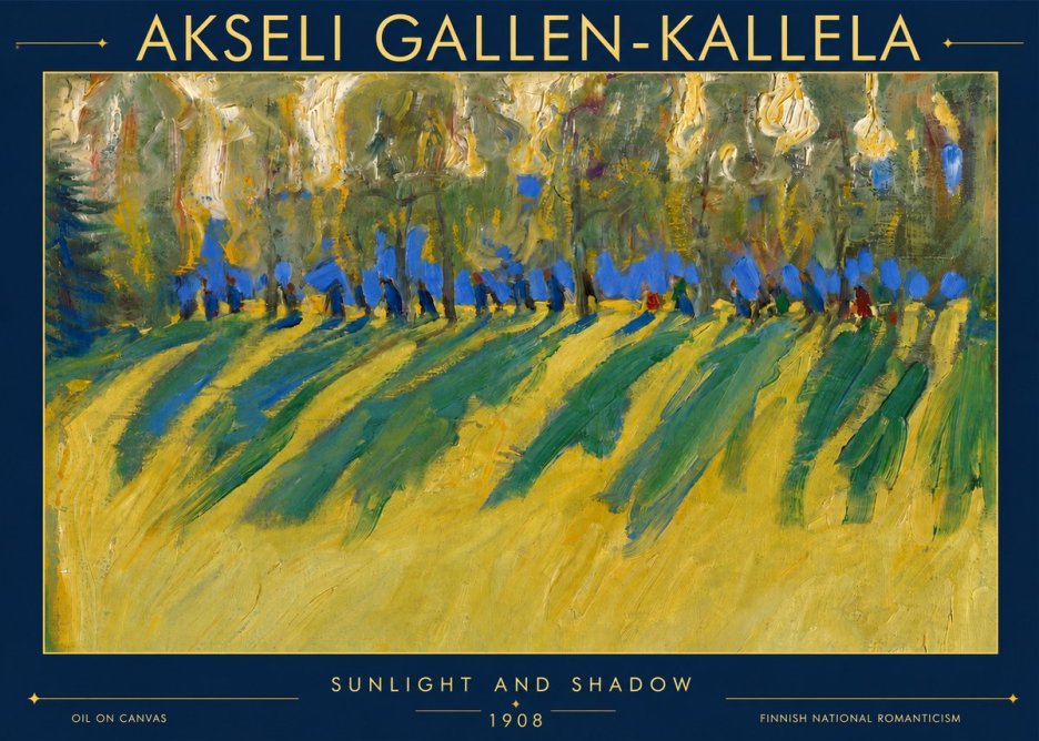 Akseli Gallen-Kallela Sunlit Field and Trees No5 - Póster