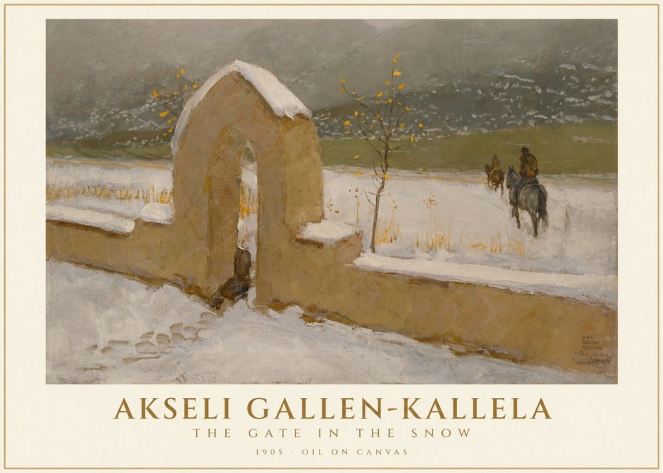 Akseli Gallen-Kallela The Gate in the Snow No1 - Póster