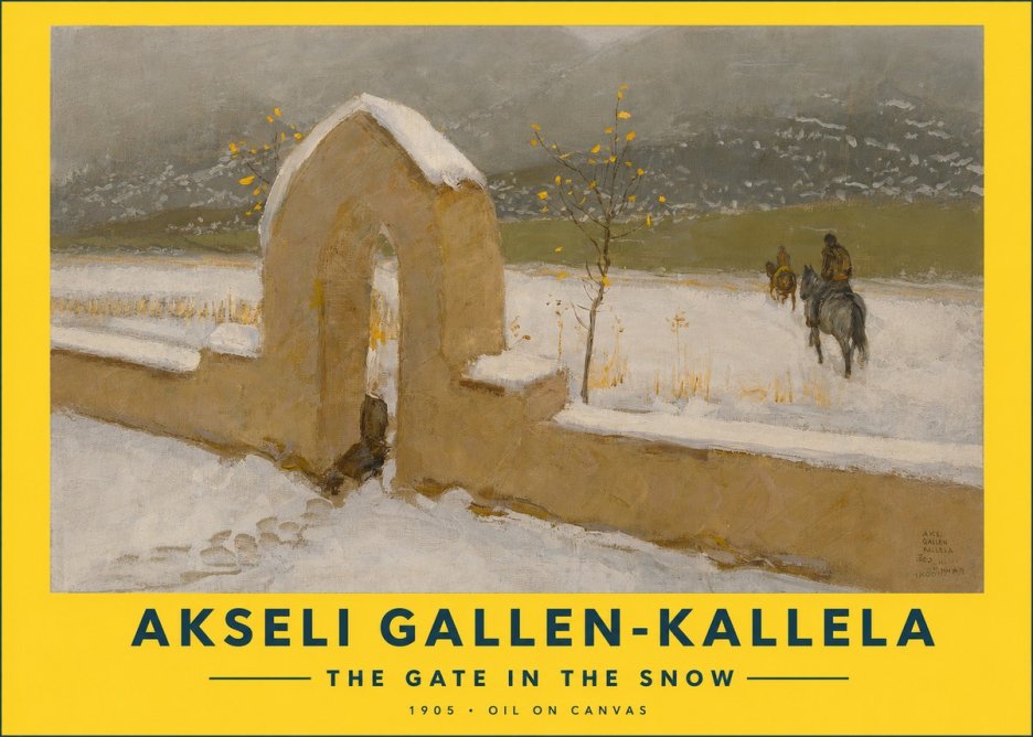 Akseli Gallen-Kallela The Gate in the Snow No2 - Póster
