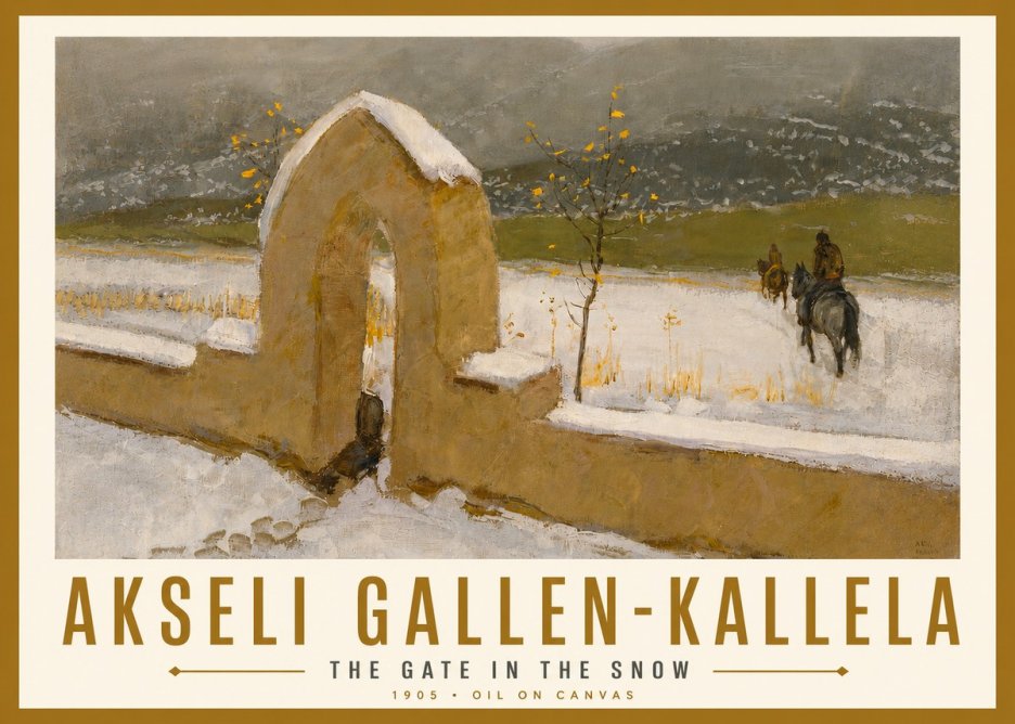 Akseli Gallen-Kallela The Gate in the Snow No6 - Póster
