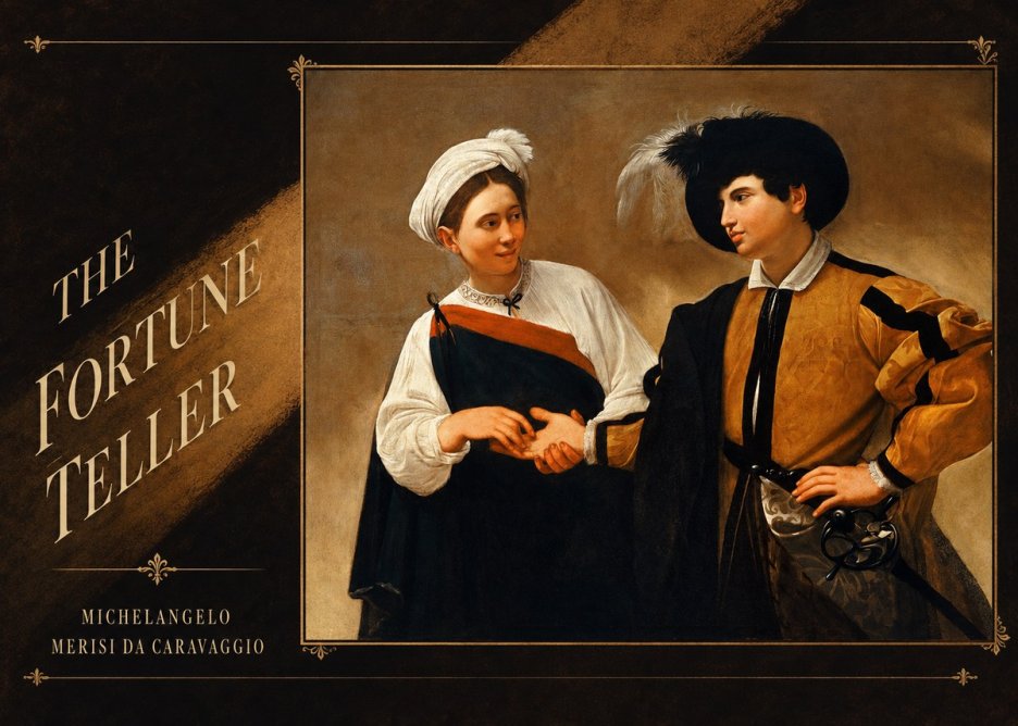 Michelangelo Merisi da Caravaggio The Fortune Teller I No3 - Póster