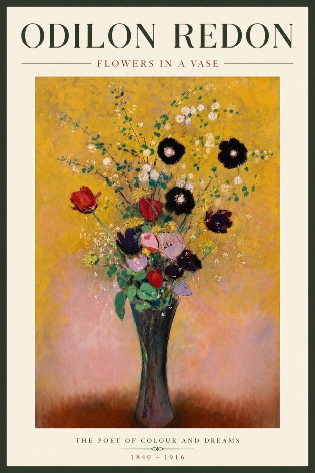Odilon Redon Flowers in a Vase IV No6 - Póster