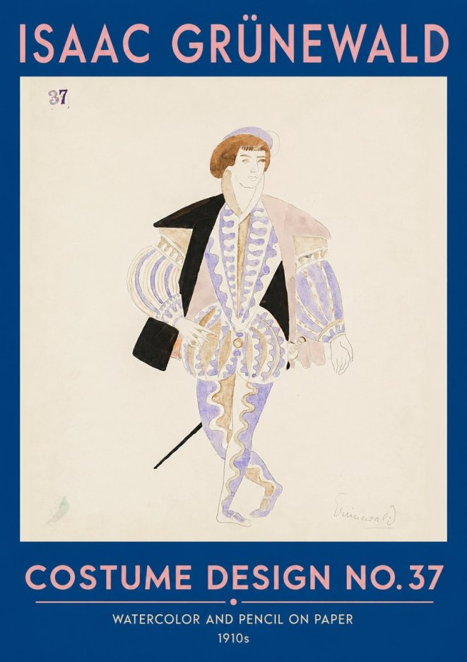 Isaac Grünewald Costume Design No. 37 No2 - Póster