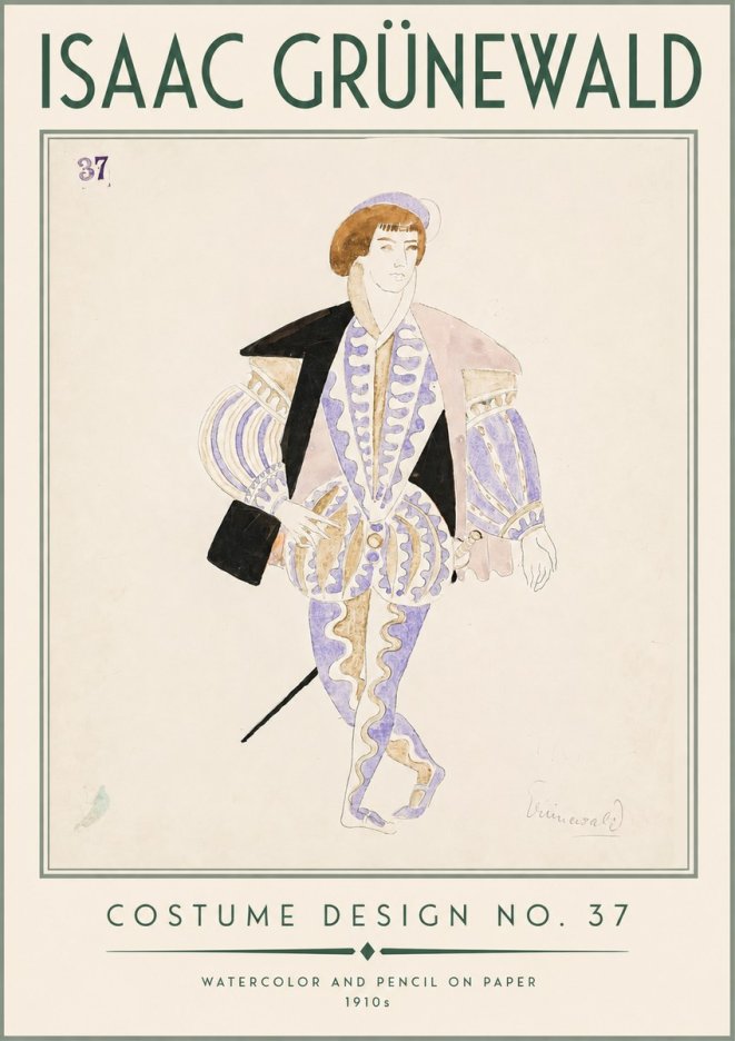 Isaac Grünewald Costume Design No. 37 No3 - Póster