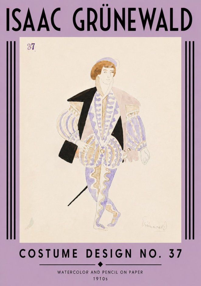 Isaac Grünewald Costume Design No. 37 No4 - Póster