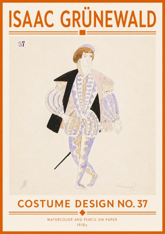 Isaac Grünewald Costume Design No. 37 No5 - Póster