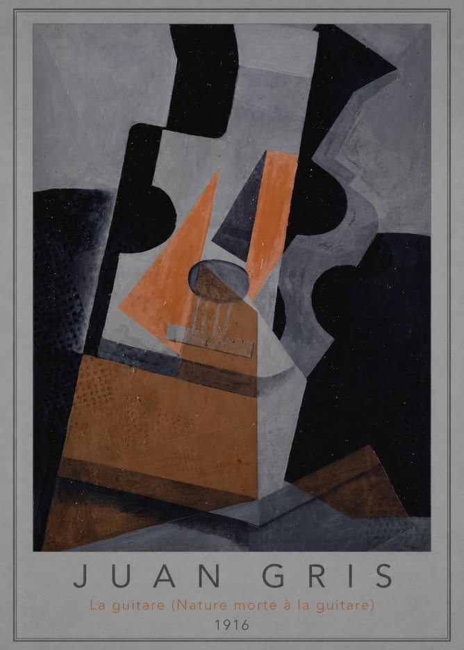 Juan Gris La Guitare (Nature Morte À La Guitare) No3 - Póster