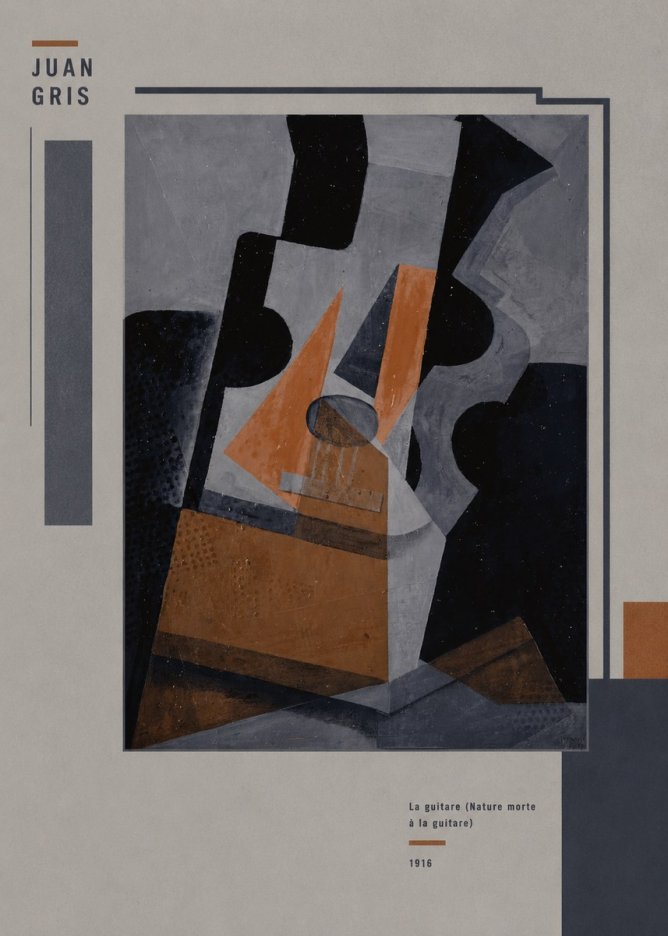 Juan Gris La Guitare (Nature Morte À La Guitare) No5 - Póster