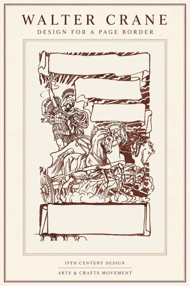 Walter Crane Design for a Page Border No1 - Póster