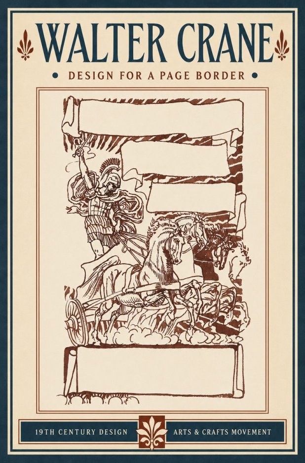 Walter Crane Design for a Page Border No4 - Póster