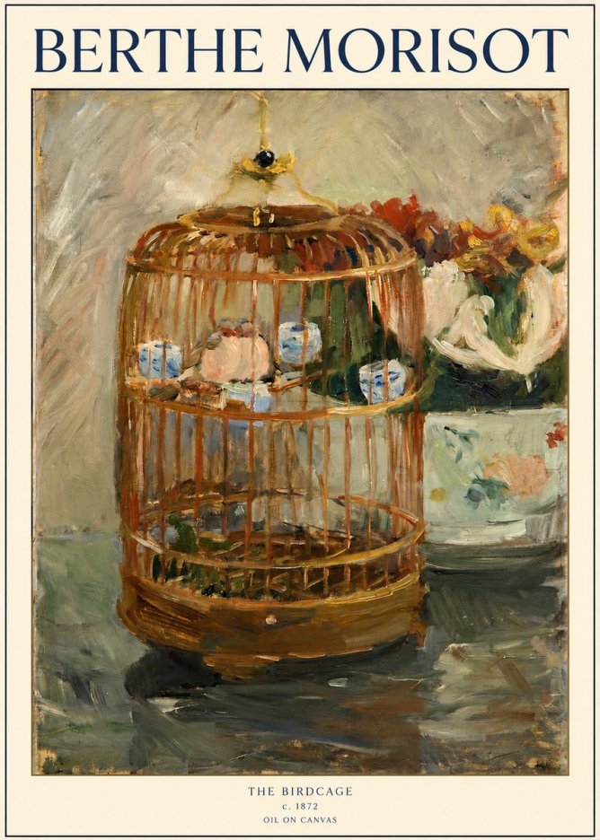 Berthe Morisot The Birdcage II No1 - Póster