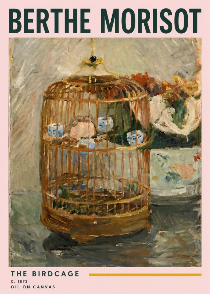 Berthe Morisot The Birdcage II No3 - Póster