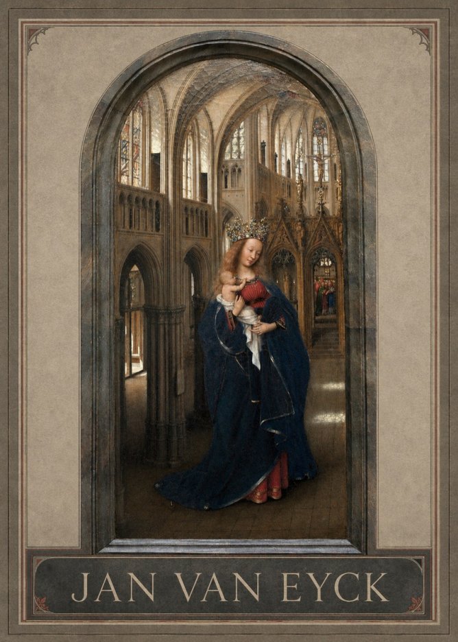 Jan van Eyck Madonna in the Church II No1 - Póster