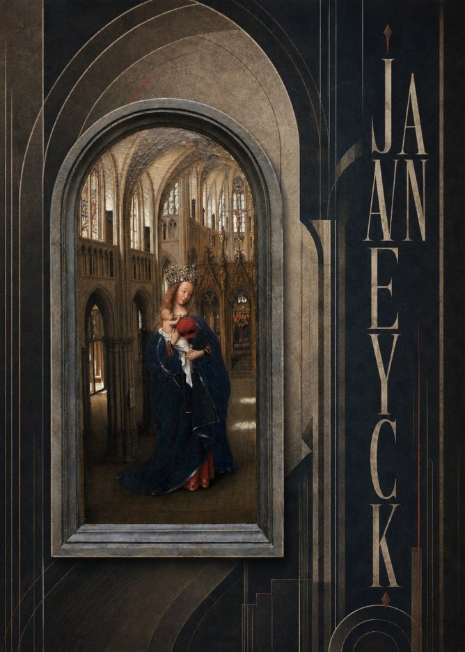 Jan van Eyck Madonna in the Church II No3 - Póster