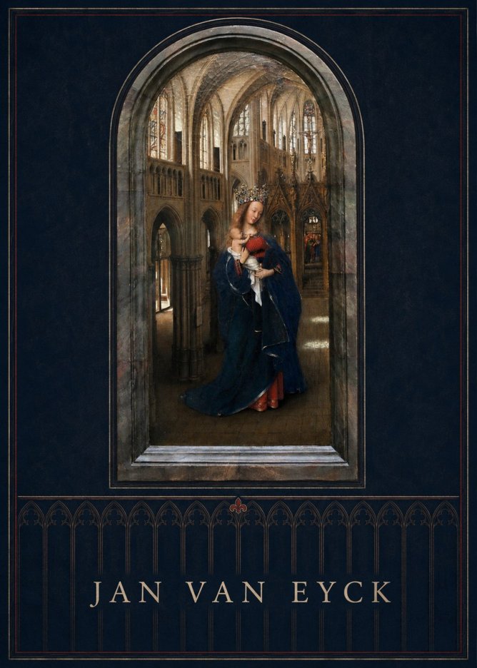 Jan van Eyck Madonna in the Church II No5 - Póster