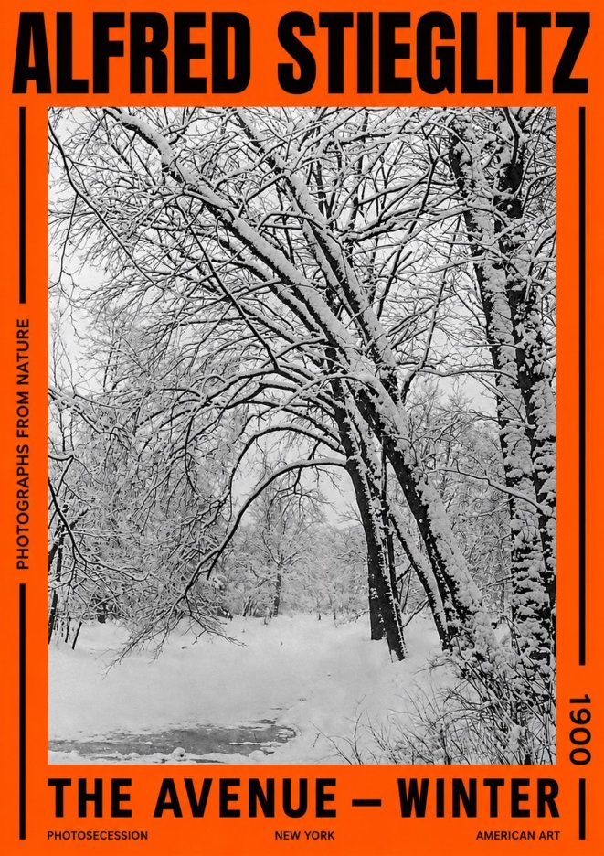 Alfred Stieglitz The Avenue – Winter No2 - Póster