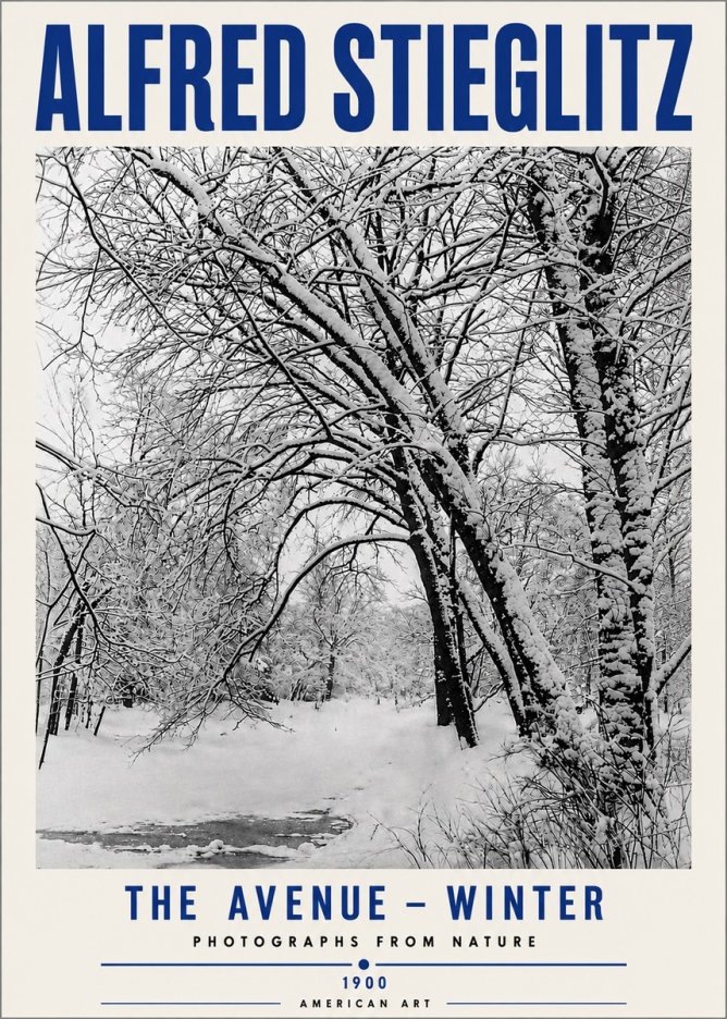 Alfred Stieglitz The Avenue – Winter No5 - Póster