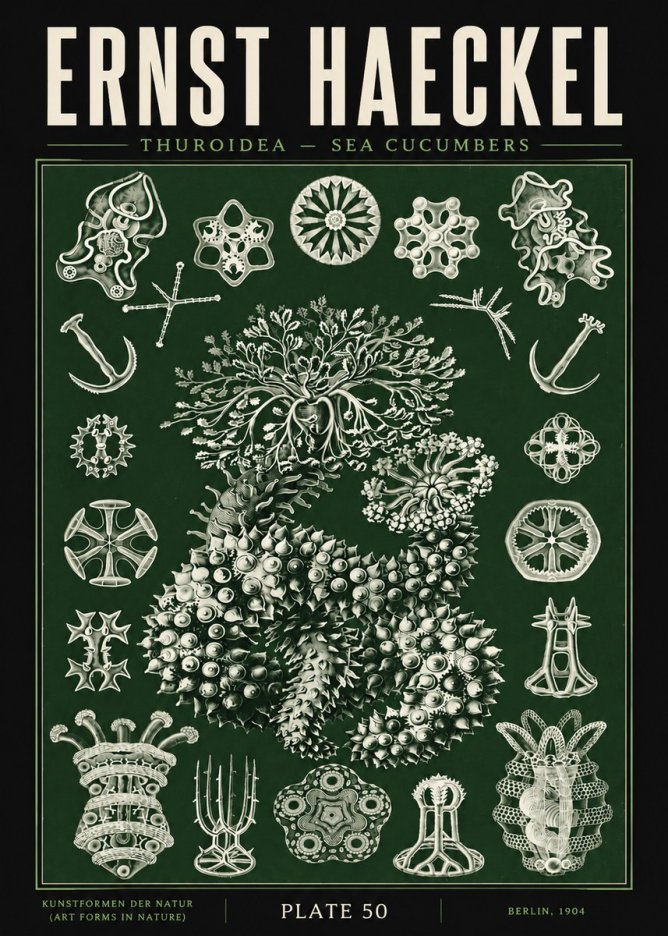 Ernst Haeckel Thuroidea - Sea Organisms No5 - Póster