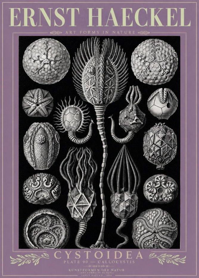 Ernst Haeckel Cystoidea - Callocystis No3 - Póster