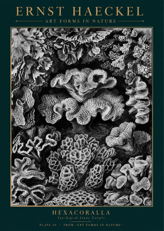 Ernst Haeckel Hexacorallia No5 - Póster