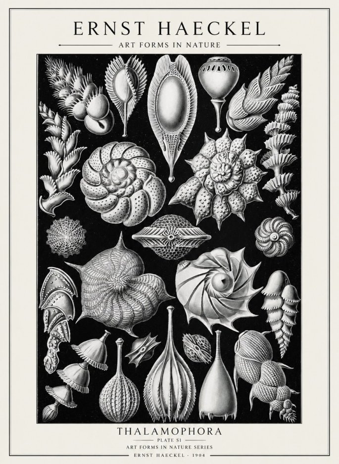 Ernst Haeckel Thalamophora No2 - Póster