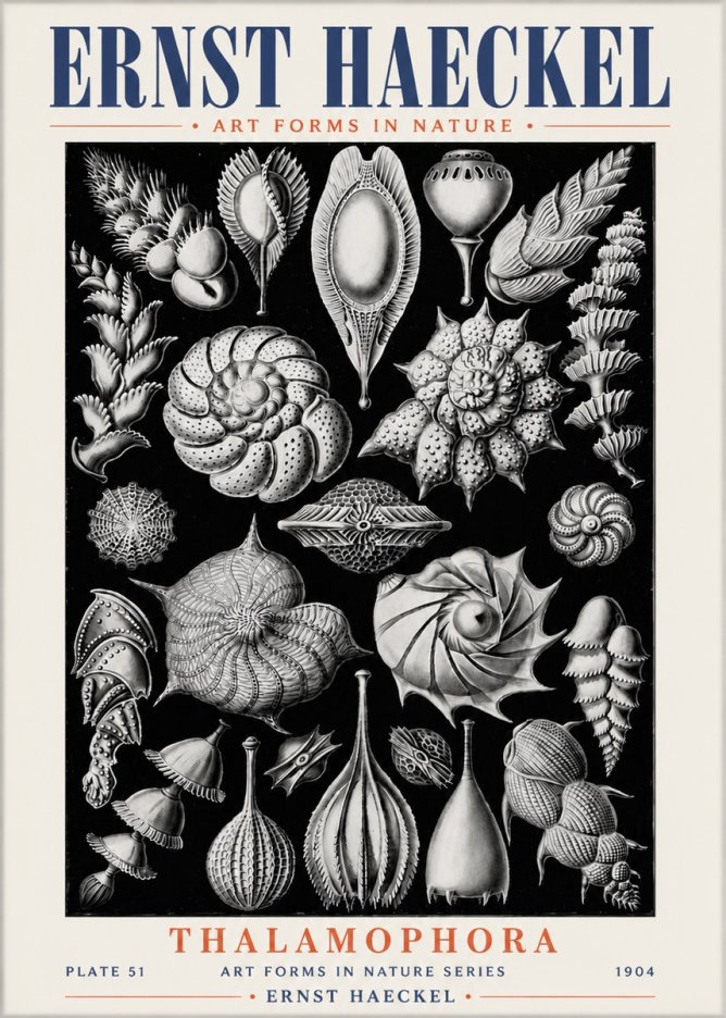 Ernst Haeckel Thalamophora No6 - Póster