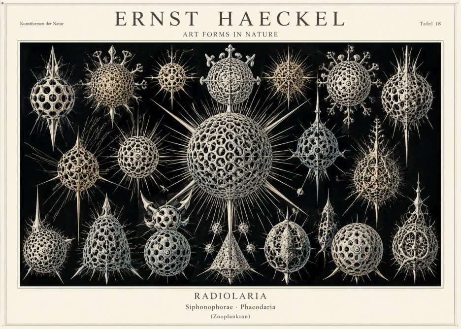 Ernst Haeckel Radiolaria No1 - Póster