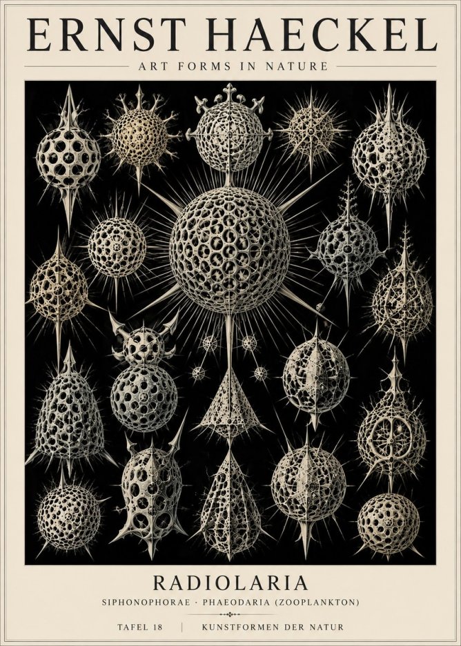 Ernst Haeckel Radiolaria No4 - Póster