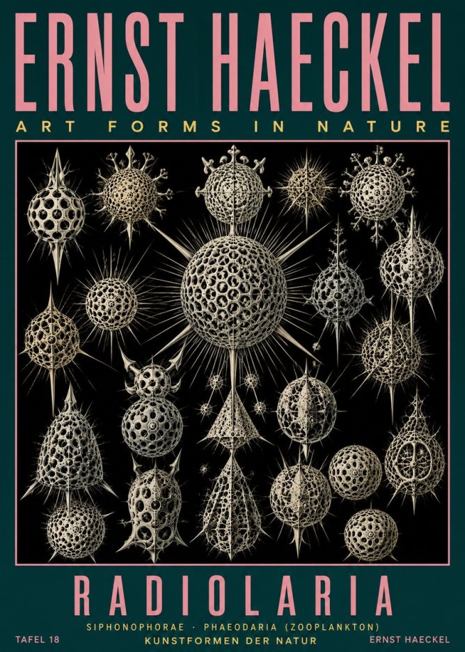 Ernst Haeckel Radiolaria No5 - Póster