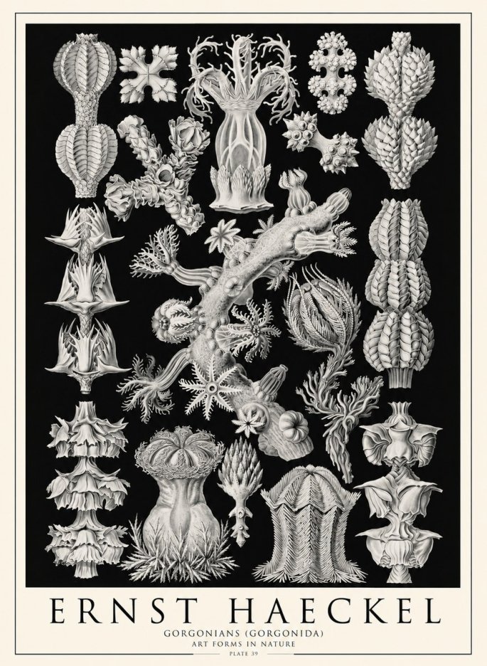 Ernst Haeckel Gorgonians No4 - Póster