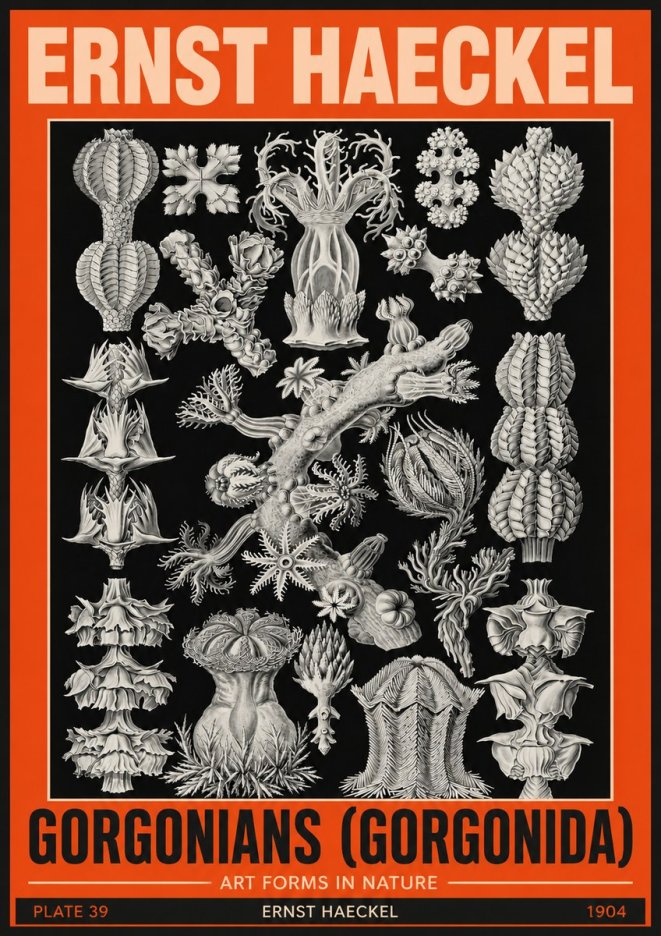 Ernst Haeckel Gorgonians No5 - Póster